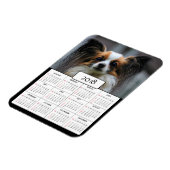 Gepersonaliseerde hondenfoto 2018 kalender magneet (Linkerzijde)
