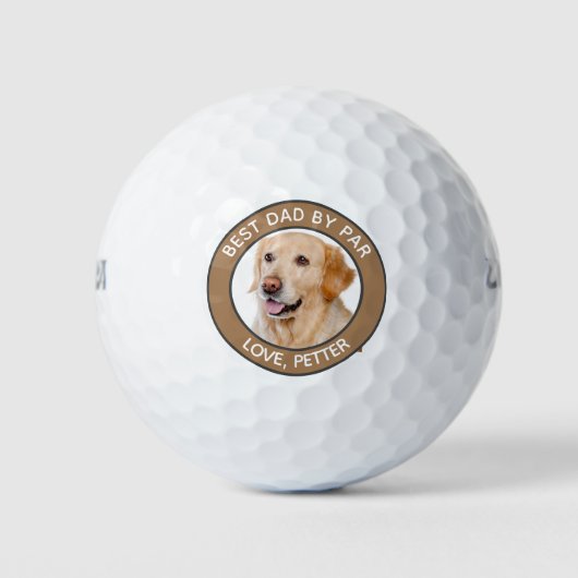 Gepersonaliseerde hondenfoto aanpassen golfballen (Voorkant)