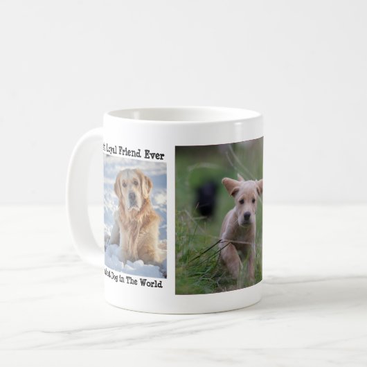 Gepersonaliseerde hondenfoto - beste hond ooit koffiemok (Voorkant links)