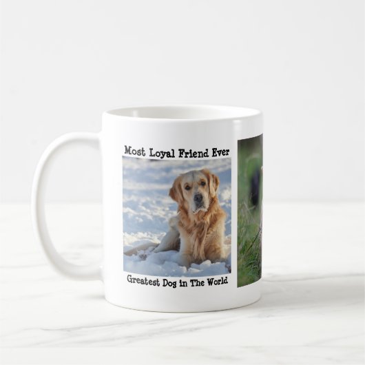 Gepersonaliseerde hondenfoto - beste hond ooit koffiemok (Links)