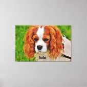 Gepersonaliseerde hondenfoto en tekst canvas afdruk (Voorkant)