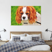 Gepersonaliseerde hondenfoto en tekst canvas afdruk (Insitu (Slaapkamer))