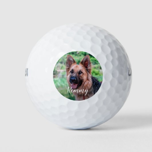Gepersonaliseerde hondenfoto - Hondenliefhebber Golfballen (Voorkant)