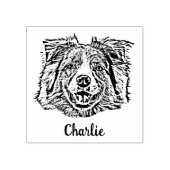 Gepersonaliseerde hondenfoto, huisdier rubberstempel (Afrduk)