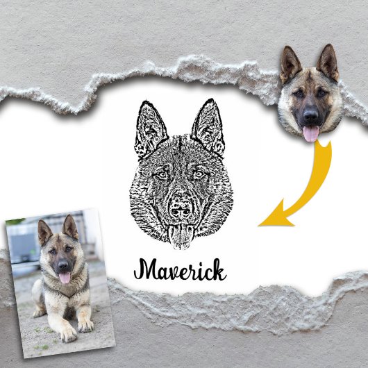 Gepersonaliseerde hondenfoto, huisdier rubberstempel