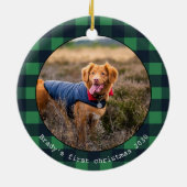 Gepersonaliseerde hondenfoto met als buffer voor k keramisch ornament (Achterkant)