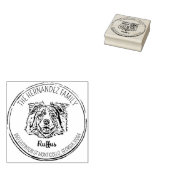 Gepersonaliseerde hondenfoto met retouradres rubberstempel (Gestempeld)