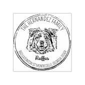 Gepersonaliseerde hondenfoto met retouradres rubberstempel (Afrduk)