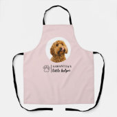 Gepersonaliseerde hondenfoto Roze Schort (Voorkant)