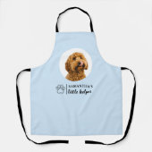 Gepersonaliseerde hondenfoto Schort | Lichtblauw h (Voorkant)