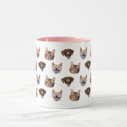 Gepersonaliseerde Hondengezicht Mok, Hond Kat Mam  Mok (Midden)