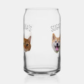 Gepersonaliseerde Hondenkat Gezichtsfoto, Schattig Blikvorm Glas (Rechts)