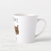 Gepersonaliseerde Hondenkat Gezichtsfoto, Schattig Latte Mok (Rechts)