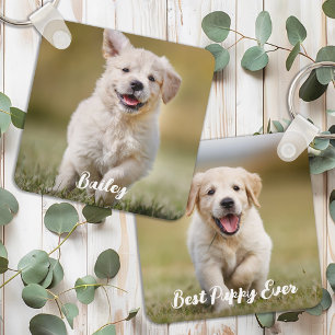 Gepersonaliseerde Hondenliefhebber Custom Modern P Sleutelhanger