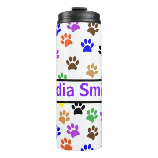 Gepersonaliseerde hondenliefhebber drink tumbler thermosbeker (Voorkant)