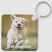 Gepersonaliseerde Hondenliefhebber Keepsake Modern Sleutelhanger (Achterkant)