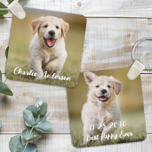 Gepersonaliseerde Hondenliefhebber Keepsake Modern Sleutelhanger