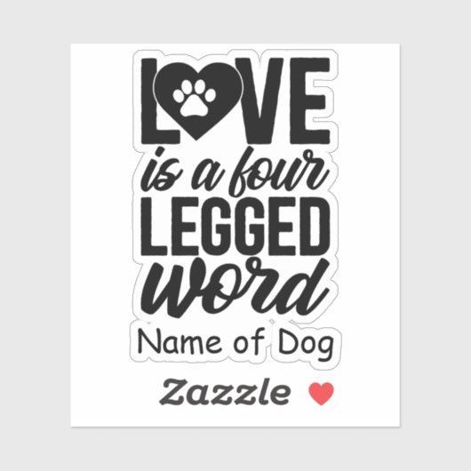 Gepersonaliseerde Hondenliefhebber Sticker | Pet L (Vel)