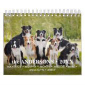 Gepersonaliseerde Hondenliefhebbers Familie Custom Kalender (Hoes)