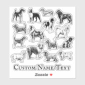 Gepersonaliseerde Hondenliefhebbers Sticker (Vel)