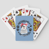 Gepersonaliseerde hondennaam Bulldog Pokerkaarten (Achterkant)