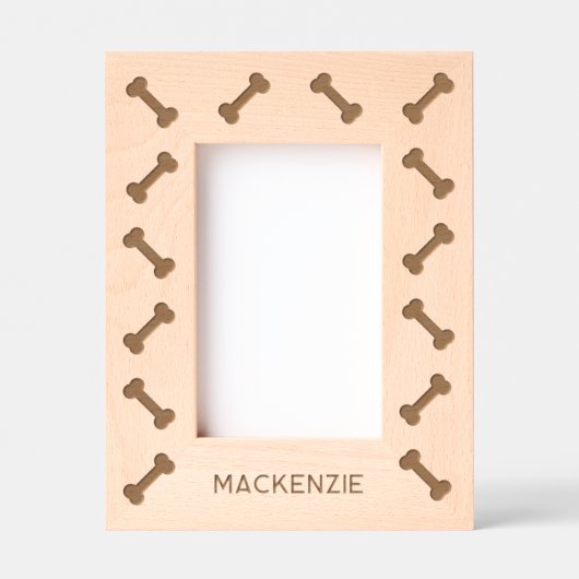 Gepersonaliseerde hondennaam Leuke Botten Gegraveerde Lijstjes (Voorkant)