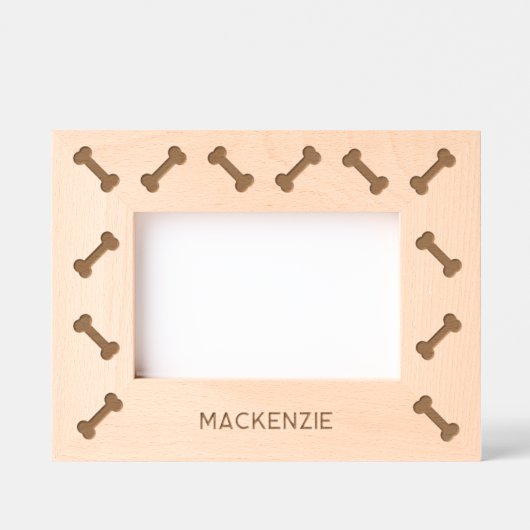 Gepersonaliseerde hondennaam Leuke Botten Gegraveerde Lijstjes (Voorkant)