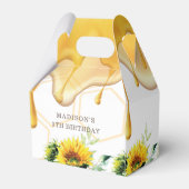 Gepersonaliseerde Honey Bee Birthday I Baby shower Bedankdoosjes (Achterkant)