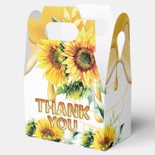 Gepersonaliseerde Honey Bee Birthday I Baby shower Bedankdoosjes (Geopend)