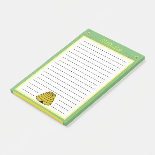 Gepersonaliseerde Honey Bee to Do lijst Post-it® Notes (Schuin)