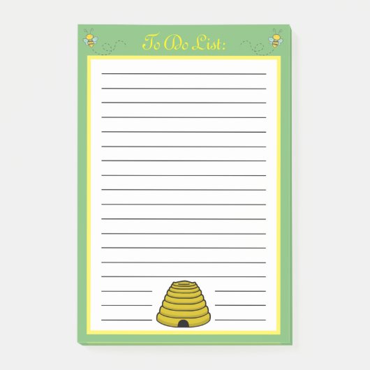 Gepersonaliseerde Honey Bee to Do lijst Post-it® Notes (Voorkant)
