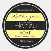 Gepersonaliseerde Honeybee Ronde Sticker (Voorkant)