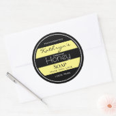 Gepersonaliseerde Honeybee Ronde Sticker (Envelop)