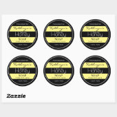 Gepersonaliseerde Honeybee Ronde Sticker (Vel)