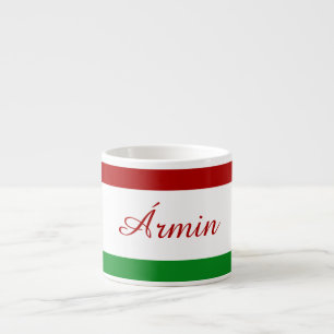 Gepersonaliseerde Hongaarse vlag Espresso Kop