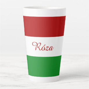 Gepersonaliseerde Hongaarse vlag Latte Mok