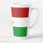 Gepersonaliseerde Hongaarse vlag Latte Mok (Rechts)