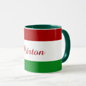 Gepersonaliseerde Hongaarse vlag Mok (Voorkant rechts)