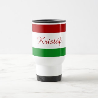 Gepersonaliseerde Hongaarse vlag Reisbeker