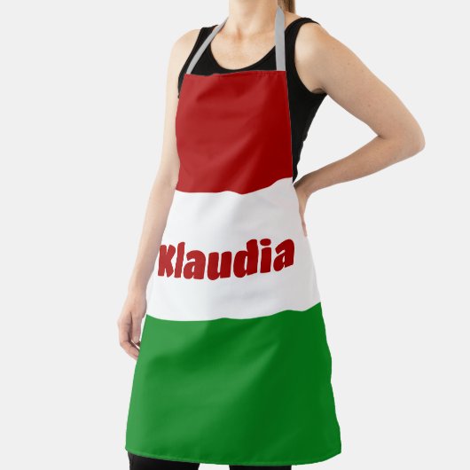 Gepersonaliseerde Hongaarse vlag Schort (Insitu)