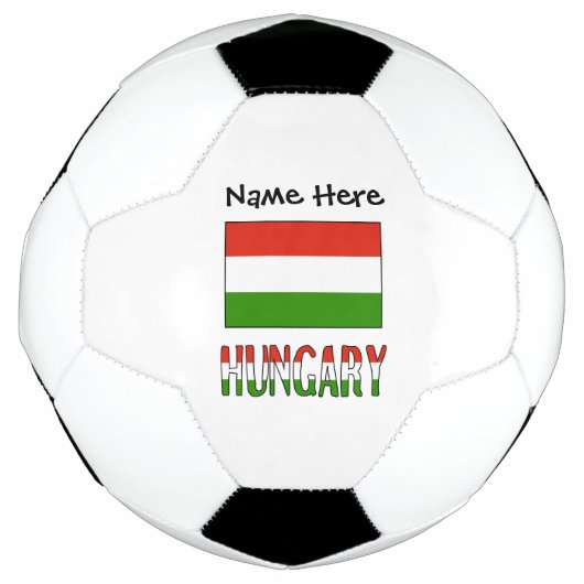 Gepersonaliseerde Hongaarse vlag  Voetbal (Voorkant)