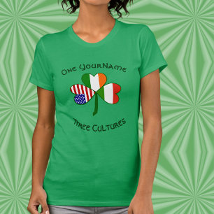 Gepersonaliseerde Hongarije Ierland VS Shamrock Da T-shirt