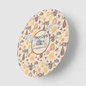 Gepersonaliseerde  Honing Bumblebee Ronde Klok (Hoek)
