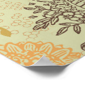 Gepersonaliseerde Honing Bumblebee Sage Poster (Hoek)