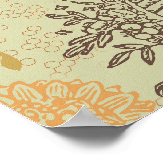 Gepersonaliseerde  Honing Bumblebee Sage Poster (Hoek)