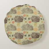 Gepersonaliseerde  Honing Bumblebee Sage Rond Kussen (Achterkant)