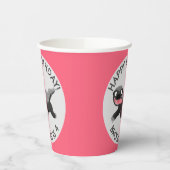 Gepersonaliseerde honing das cartoon verjaardag papieren bekers (Links)