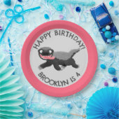 Gepersonaliseerde honing das cartoon verjaardag papieren bordje (Feest)