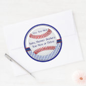 Gepersonaliseerde honkbal Baby shower Stickers (Envelop)