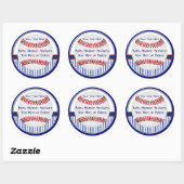 Gepersonaliseerde honkbal Baby shower Stickers (Vel)